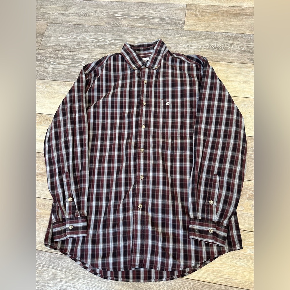 Carhartt Plaid Button Down Long Sleeve Shirt